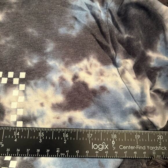 Neon Riot Blue and Green Tie-Dye Short Sleeve Tee with Graphic Design Large - Picture 5 of 7